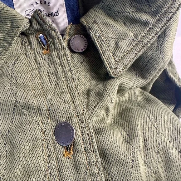 Jachs Girlfriend Ladies’ Olive Large Quilted Chore Jacket - Picture 12 of 16
